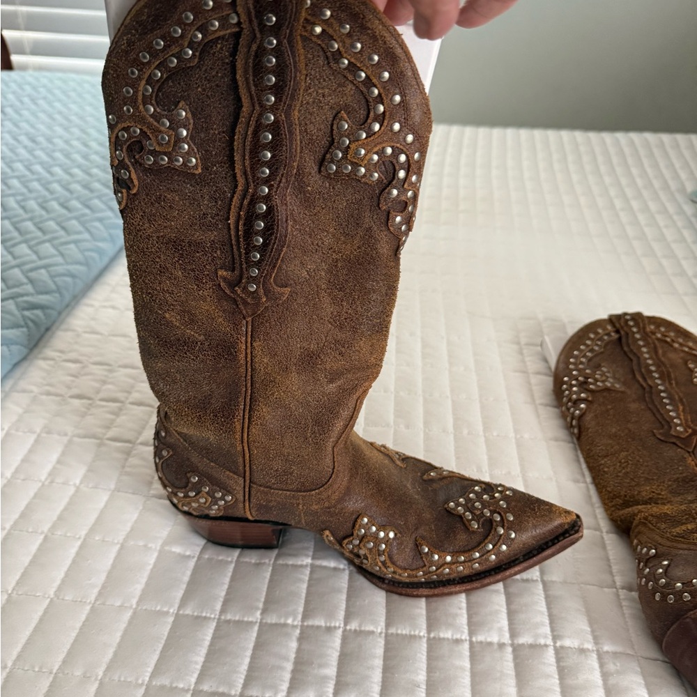 Old Gringo Brown Studded Heeled Boots - Picture 7 of 16